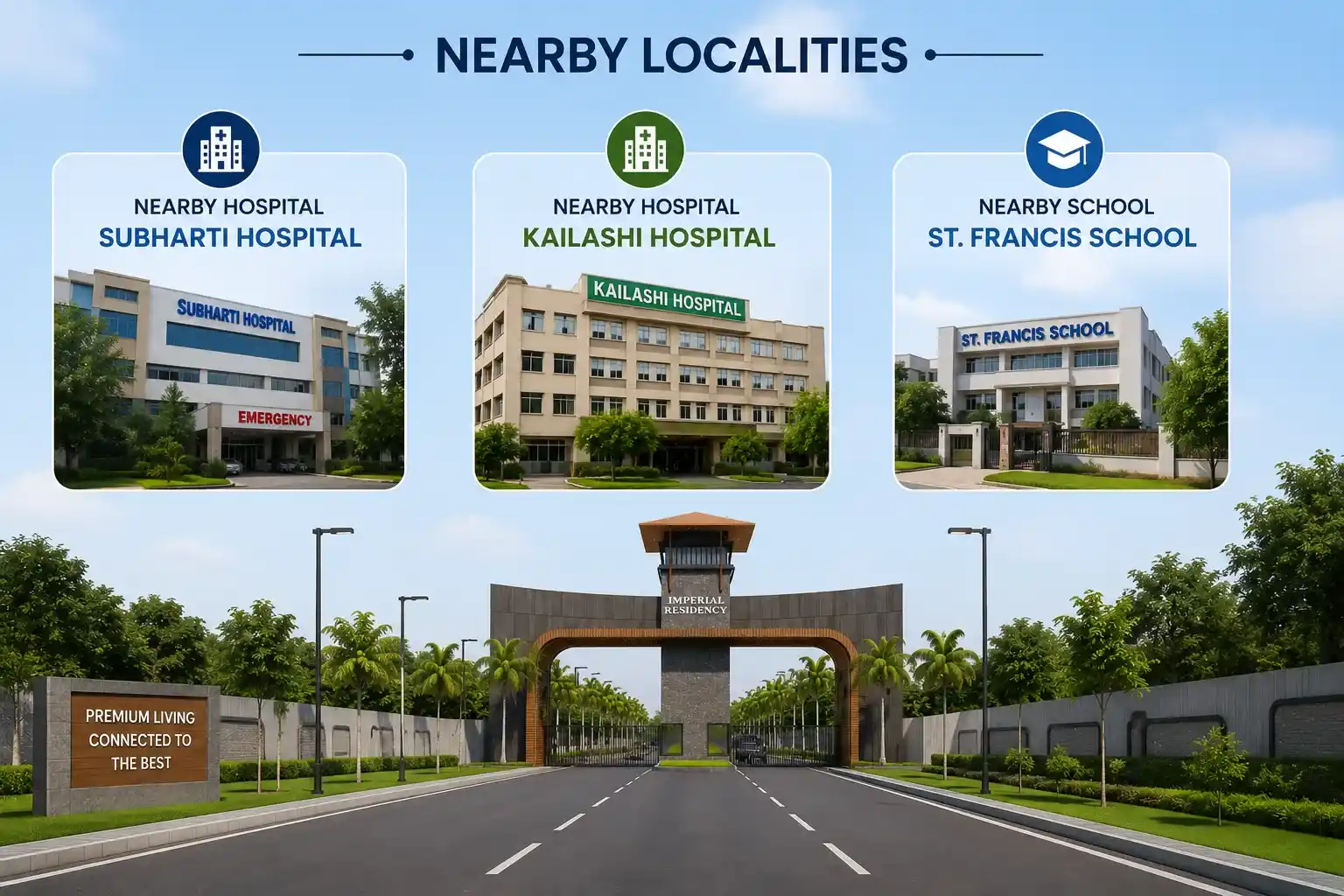 Imperial Residency Nearby Localities Imperial Residency Nearby Localities